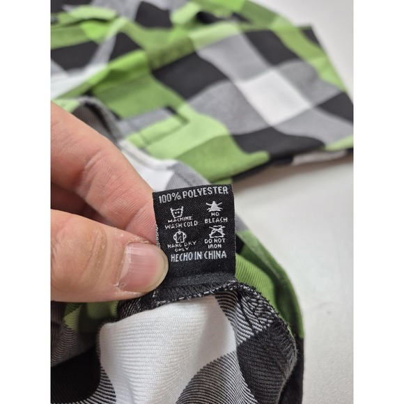 Dixxon Flannel Shirt Womens 2X Green Plaid Dragula Gothic Long Sleeve Top - Picture 6 of 13